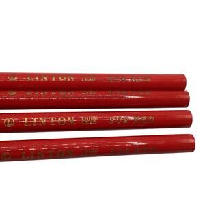 Lot of 4 Vintage Linton Multi-Color Thick Lead Drawing Pencils Red 302 NOS